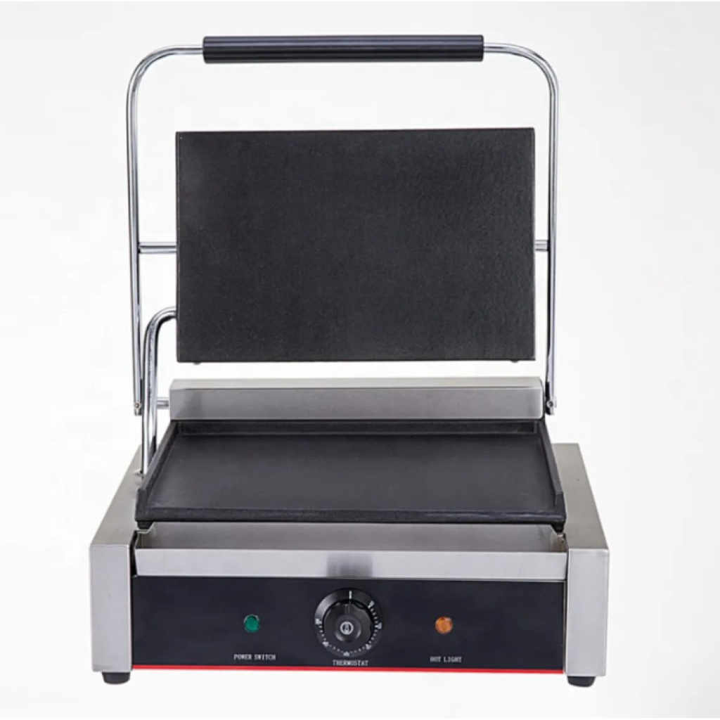 Професионален електрически контактен грил 1.8 kW с гладка плоча (Full Flat)