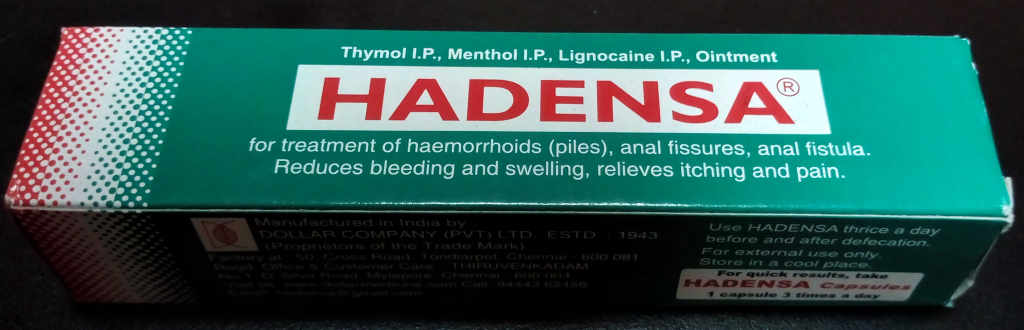 Много ефикасен Индийски билков крем против хемороиди  Хаденса